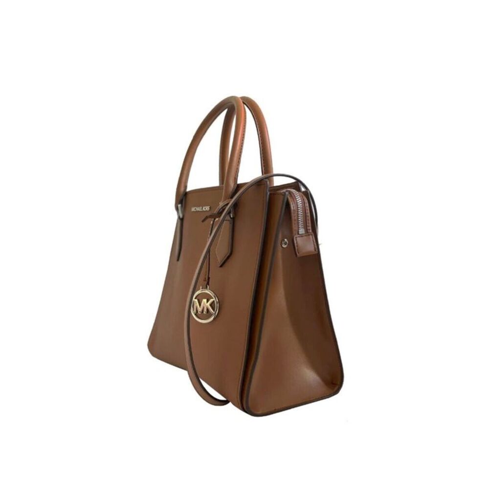 Michael Kors Hope Large Leather Satchel Messenger Bag - Picture 2 of 6